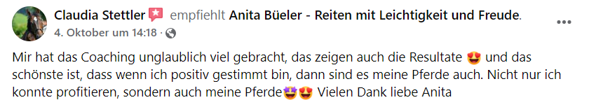 Claudia Stettler facebook Bewertung
